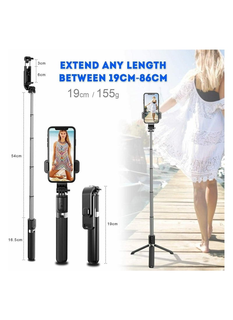ELTRAZONE - Selfie Stick For Phone Size 4.5-6.2Inch, Extendable Selfie Stick Tripod with Bluetooth Wireless Remote Phone Holder for iPhone 12 /iPhone 11/pro, Samsung Galaxy S10/S9 Plus/S8/Note8 - Image 1