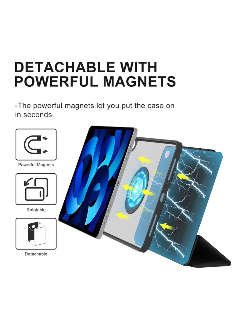 Case for iPad Pro 11 inch M4 2024 Case, Removable Magnetic Cover with Apple Pencil Holder, Portrait and Landscape Stand, Auto Wake/Sleep (Black) - Image 3