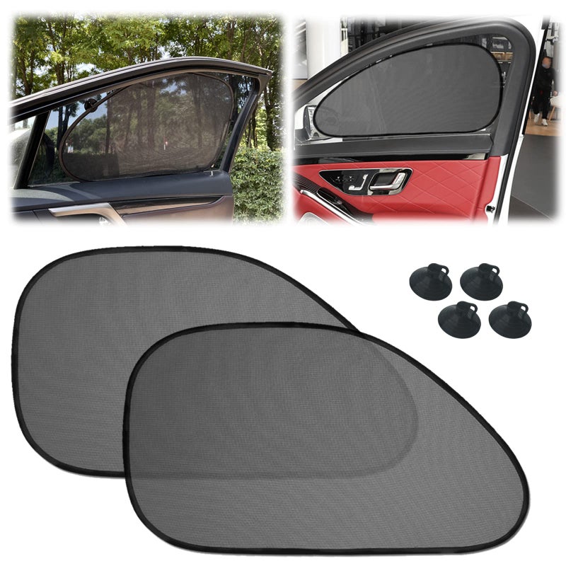 NTNEV 2 Pack Universal Car Window Shade for Baby, Kids, and Pets - Side Sun Visor, UV Rays Protection - Perfect for Van, SUV - Image 1