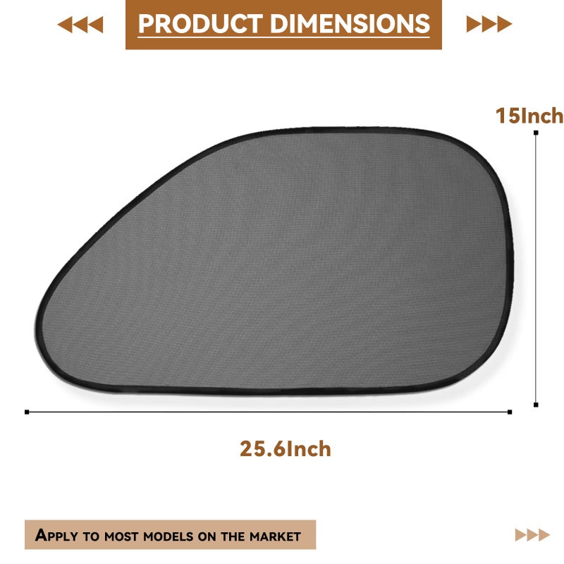 NTNEV 2 Pack Universal Car Window Shade for Baby, Kids, and Pets - Side Sun Visor, UV Rays Protection - Perfect for Van, SUV - Image 2