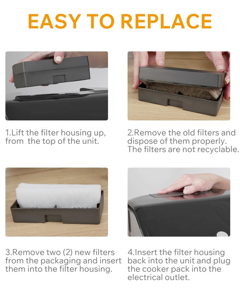 Featch 10 قطع فلاتر هواء بديلة لإزالة الروائح لطباخ الهواء إنستانت بوت فورتكس بلس 6QT - Image 4
