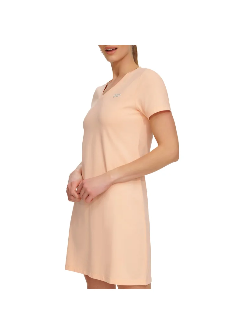 DKNY Sport Peach V-Neck Dress