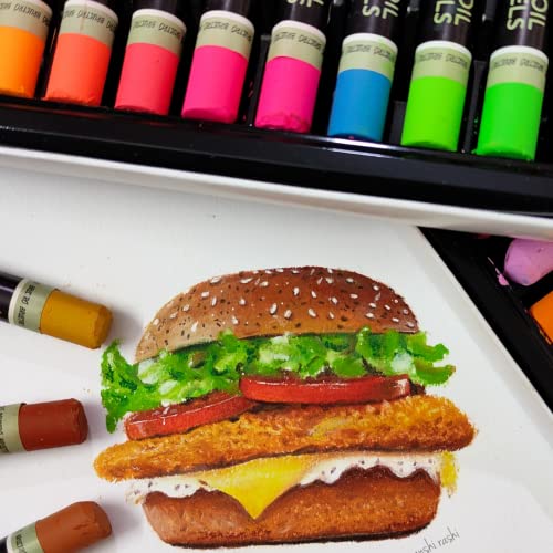 BRUSTRO Artists Oil Pastels | 48 Shades | Smooth, Multicolor, Intermixing, Bright and Intense Colours | Ideal for Students, Professionals, Non-Toxic, School. - Image 4