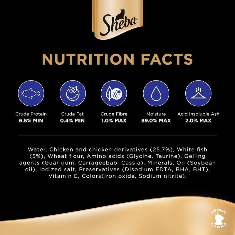 Sheba Premium Chicken Wet Cat Food, 12 Pack of 70g - Image 4