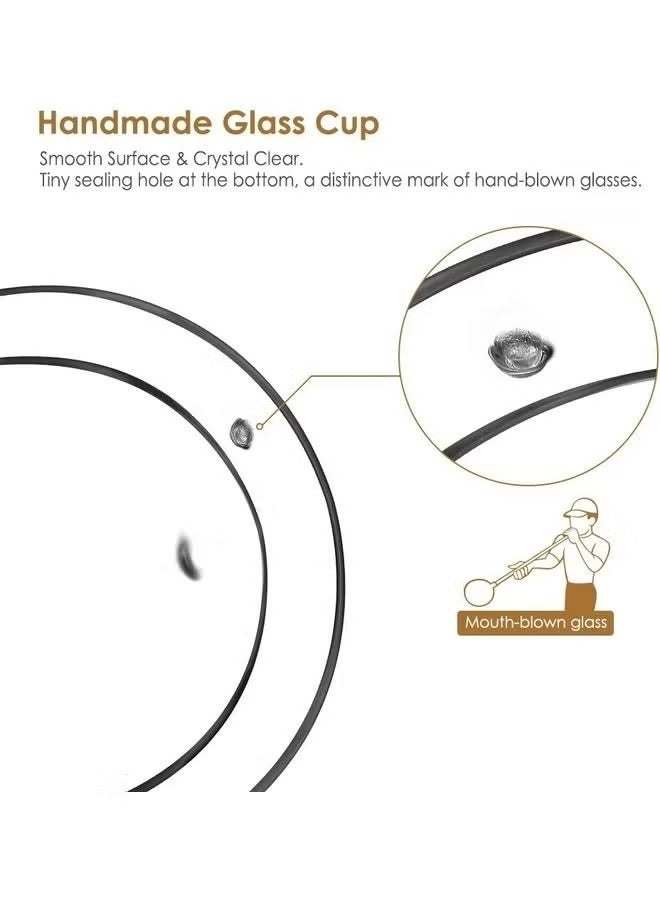 XiuWoo 2 Pieces Double Walled Coffee Glasses Mugs multicolour 120mm - Image 4