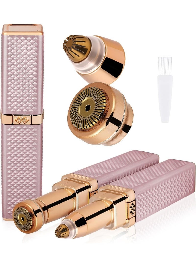 جهاز إزالة الشعر المحمول بدون ألم – جهاز كهربائي 2 في 1 لإزالة شعر الوجه والحواجب للنساء – قابل لإعادة الشحن - Image 1