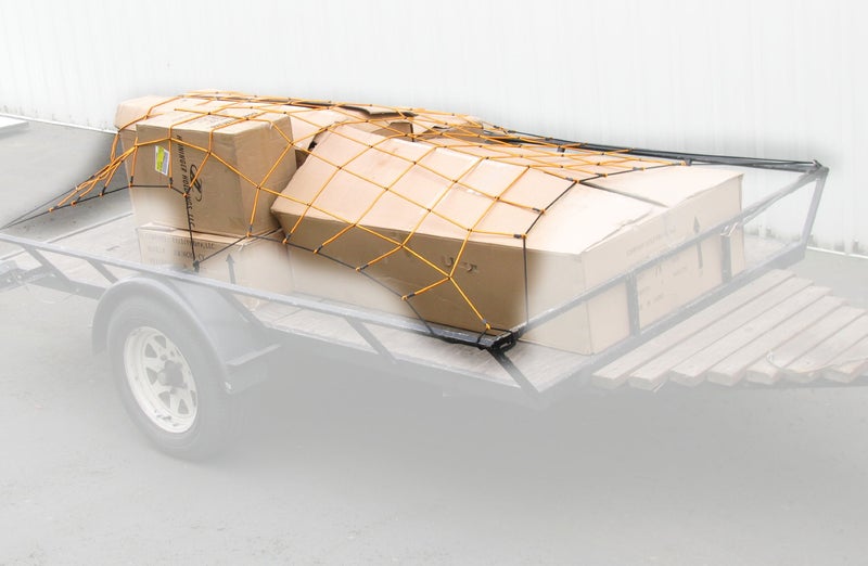HitchMate Heininger 6 x 10 Cargo Stretch Web Heavy Duty Bungee Net with 18 Removable Hooks Adjustable for Any Load Includes Carry Bag Secure Tarps Cargo for Trucks Trailers Roof Racks
