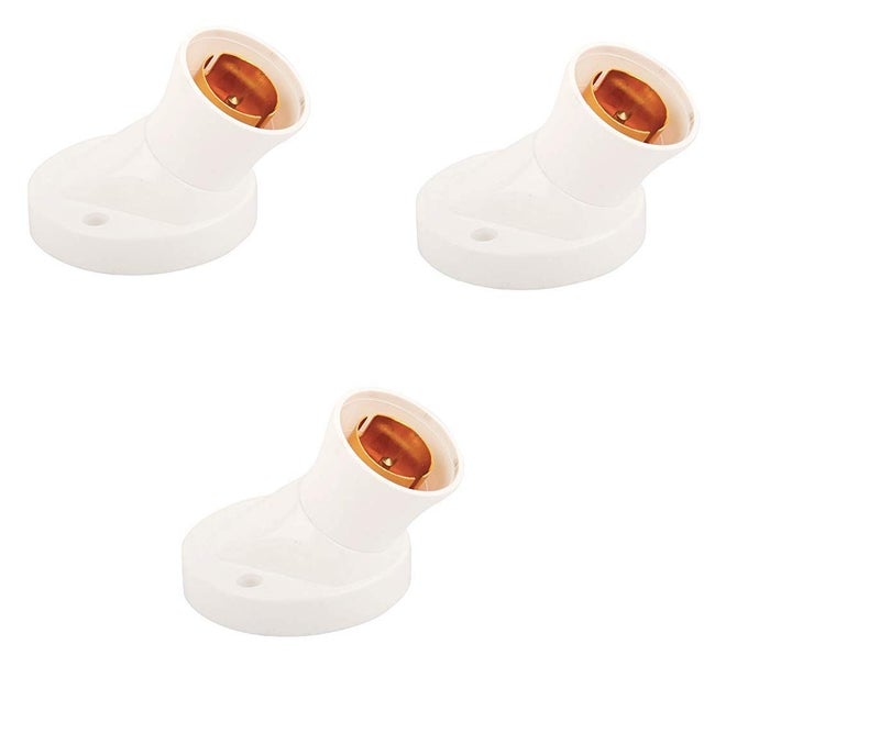 advancedestore Polycarbonate dent Bulb Holder for Wall decent quality white-3 piece - Image 5