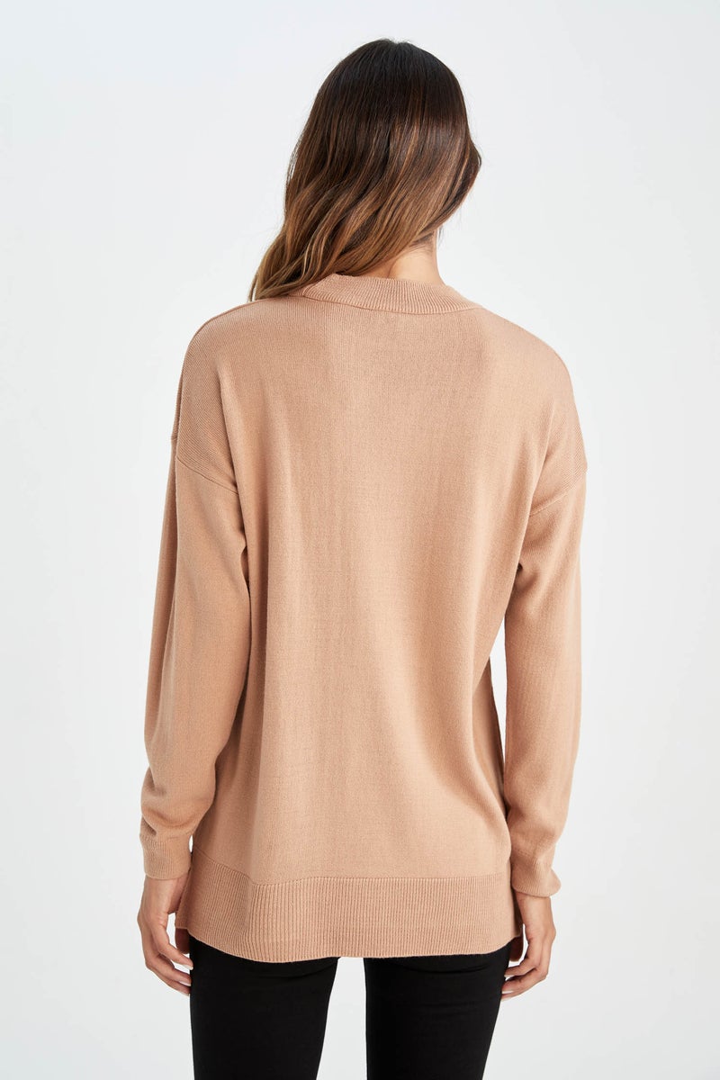 Woman Regular Fit Half Turtleneck Tunic