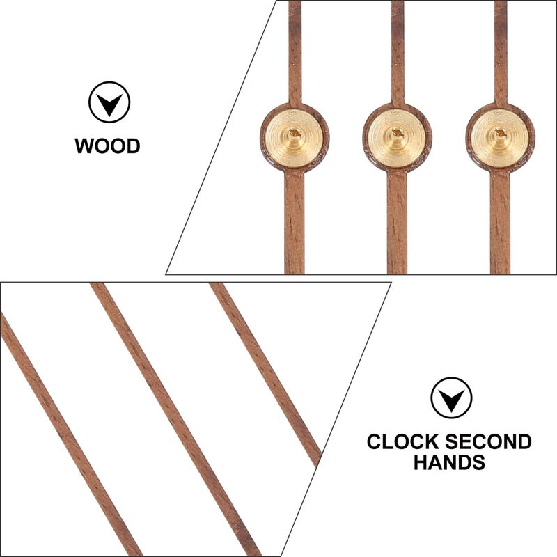 10 قطعة مجموعة استبدال أيدي الساعة الخشبية أدوات إصلاح ساعة الحائط DIY - Image 4