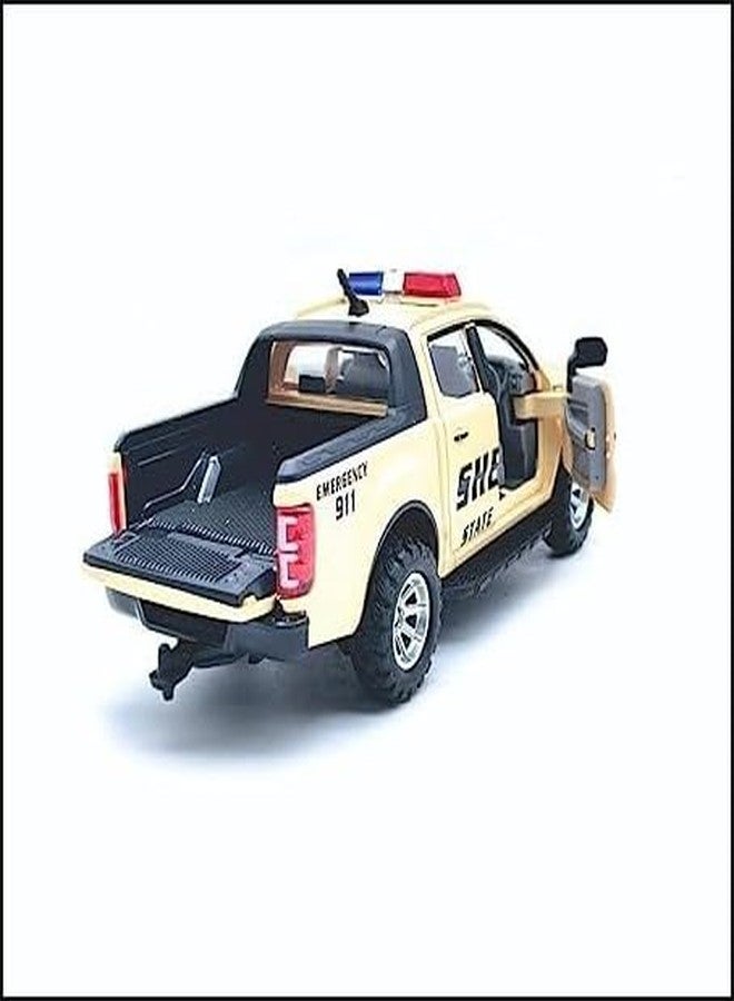 Funkartt Sheriff Police Car Pickup Truck with Pull and Go Police Car Toy, Police Monster Trucks, Toy Trucks for Kids, Toddler Boy, Toy Cars - Image 2