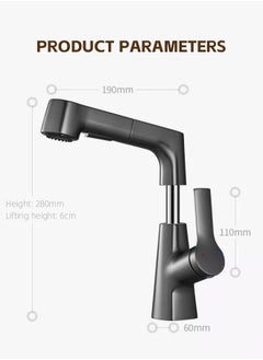 Stainless Steel Kitchen Sink Faucets Single Handle Pull Out Kitchen Faucets with Rotating Spout 3 Modes Single Hole Modern Bathroom Faucet with Pull Down Sprayer - pzsku/ZF81B324308060AAEDF85Z/45/_/1739437487/9dd4609d-5f21-43da-ad48-11fb2754ba8d