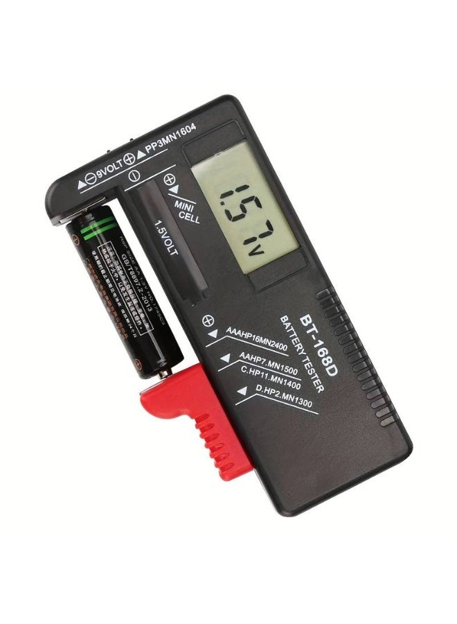 Digital LCD Battery Tester Universal Battery Checker for AA AAA C D 9V Button Cell and 1.5V Batteries Portable Voltage Meter No Battery Required - Image 1