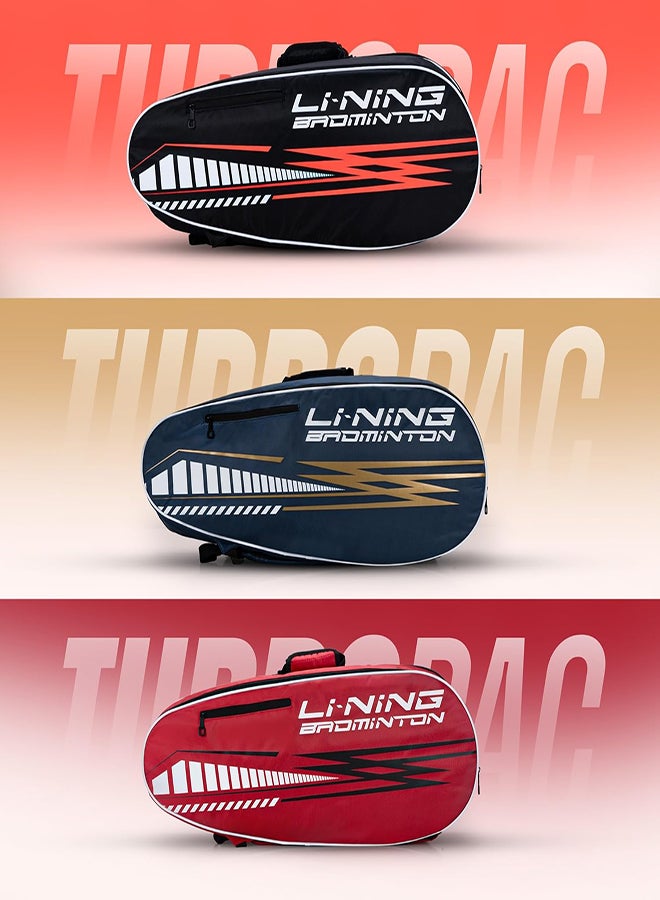 Li-Ning TurboPac Double Zipper Polyester Badminton Kit Bag (Navy) - Image 5
