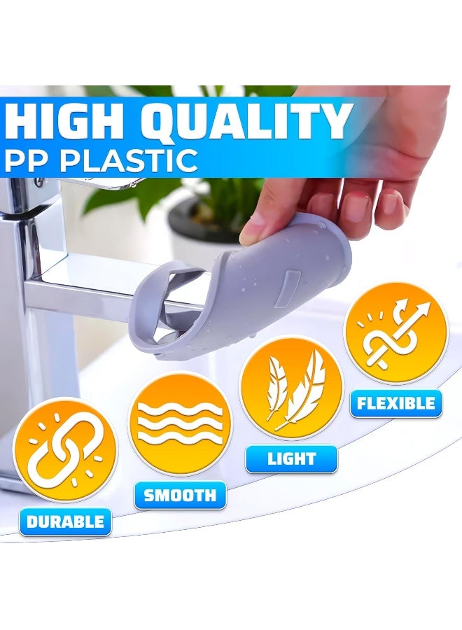 AZZORI Toddler Faucet Extender for Bathroom Sink - 3Pcs Extension Faucet Cover Bathtub Baby Sink Attachment for Washing Face Hand Washing - Long Extend Water Faucet Extender Toddler Sink Fun Gadgets - Image 3