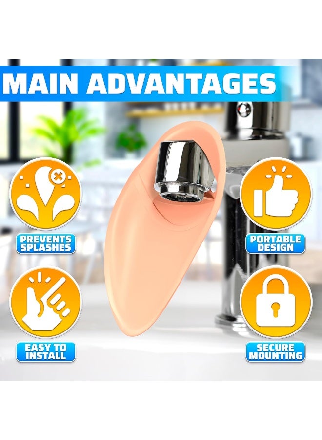 AZZORI Toddler Faucet Extender for Bathroom Sink - 3Pcs Extension Faucet Cover Bathtub Baby Sink Attachment for Washing Face Hand Washing - Long Extend Water Faucet Extender Toddler Sink Fun Gadgets - Image 4