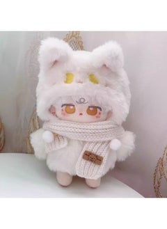 Generic Light And Night Love Qi Sili Cotton Doll 20cm Dress-up Doll Velvet Fox Gift Doll Birthday Gift Boy Doll-Specifications:20cm Without Skeleton-Color:Qi Si Li White + Velvet Fox Li Doll Clothes  - Image 3