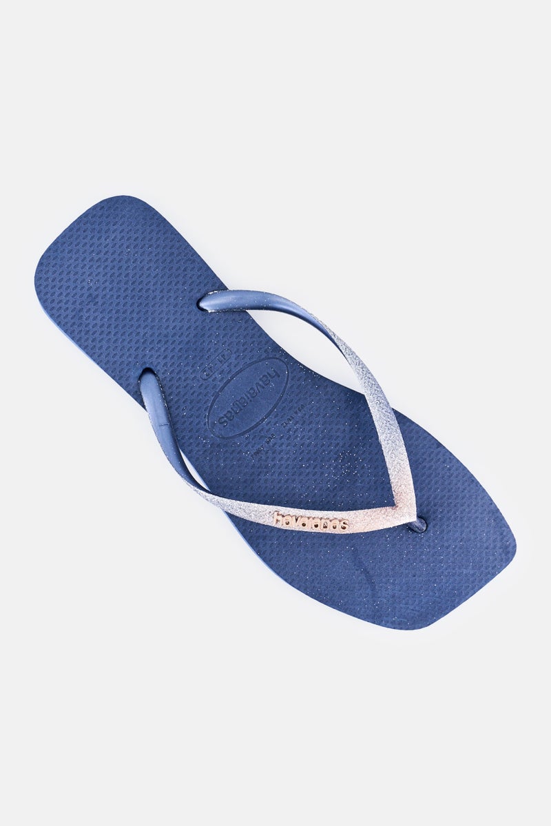 Havaianas Women Square Slip On Slippers, Indigo - Image 4