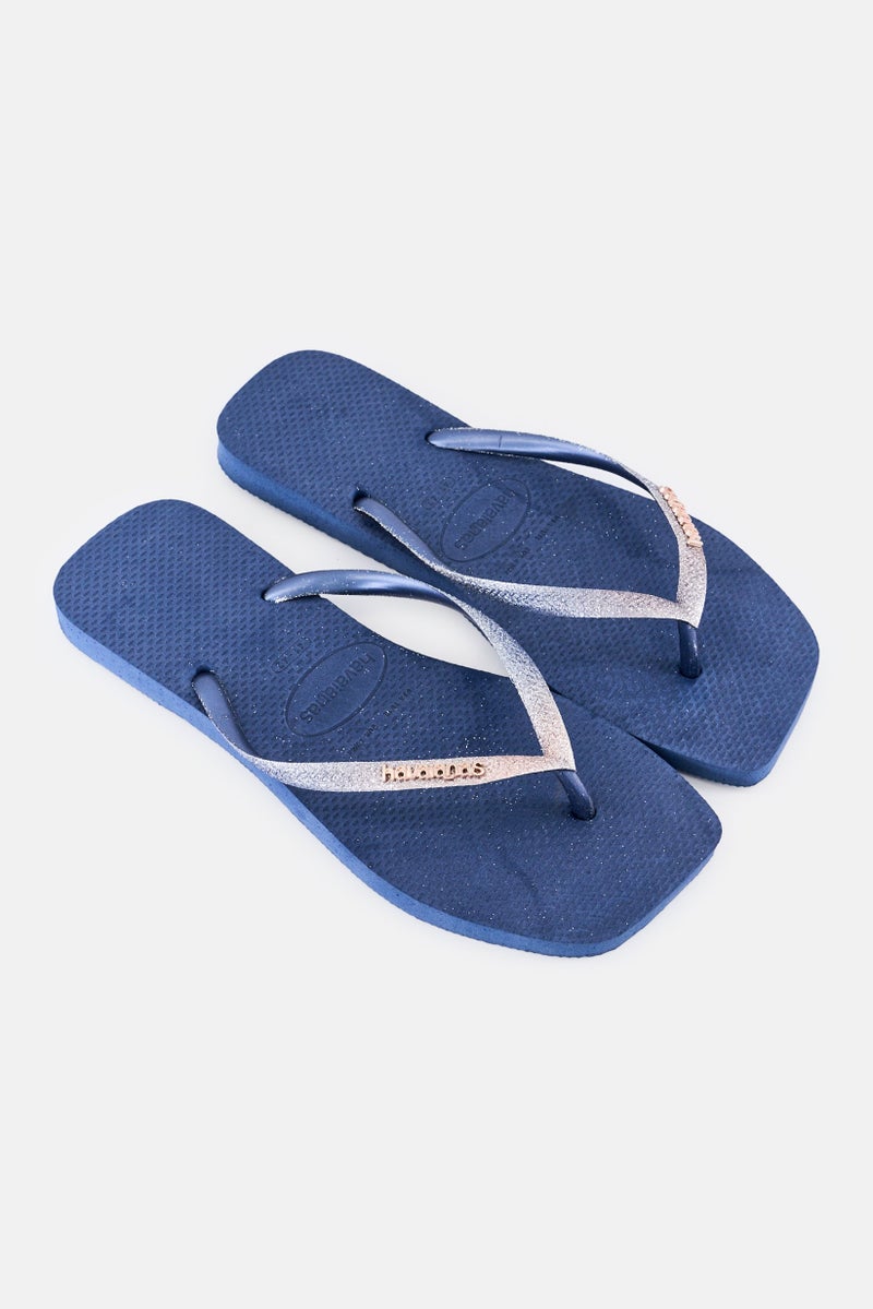 Havaianas Women Square Slip On Slippers, Indigo - Image 2