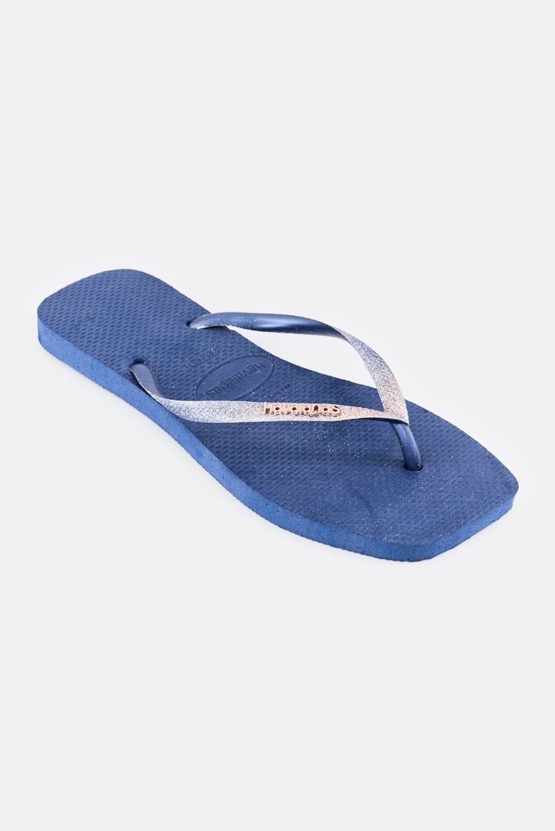Havaianas Women Square Slip On Slippers, Indigo - Image 1