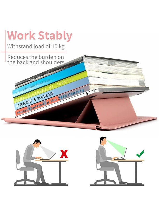Rock Pow Laptop Bag/Sleeve Case (15/15.6-Inches) Compatible With 3in1(Laptop Stand,Mouse pad) MacBook Pro Notebook Pink - Image 2