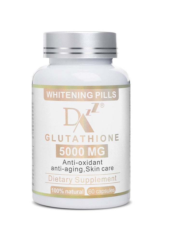 DAZZEL Glutathione Whitening Pills 60 Capsules 5000 Mg Glutathione Effective Skin Lightening Supplement Anti-aging Antioxidant - Image 1