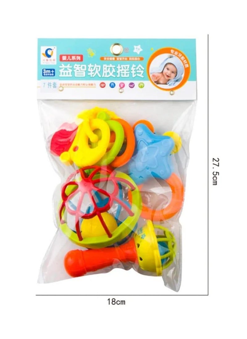 Generic 7 In 1 Rubber Baby Rattle  - Image 2