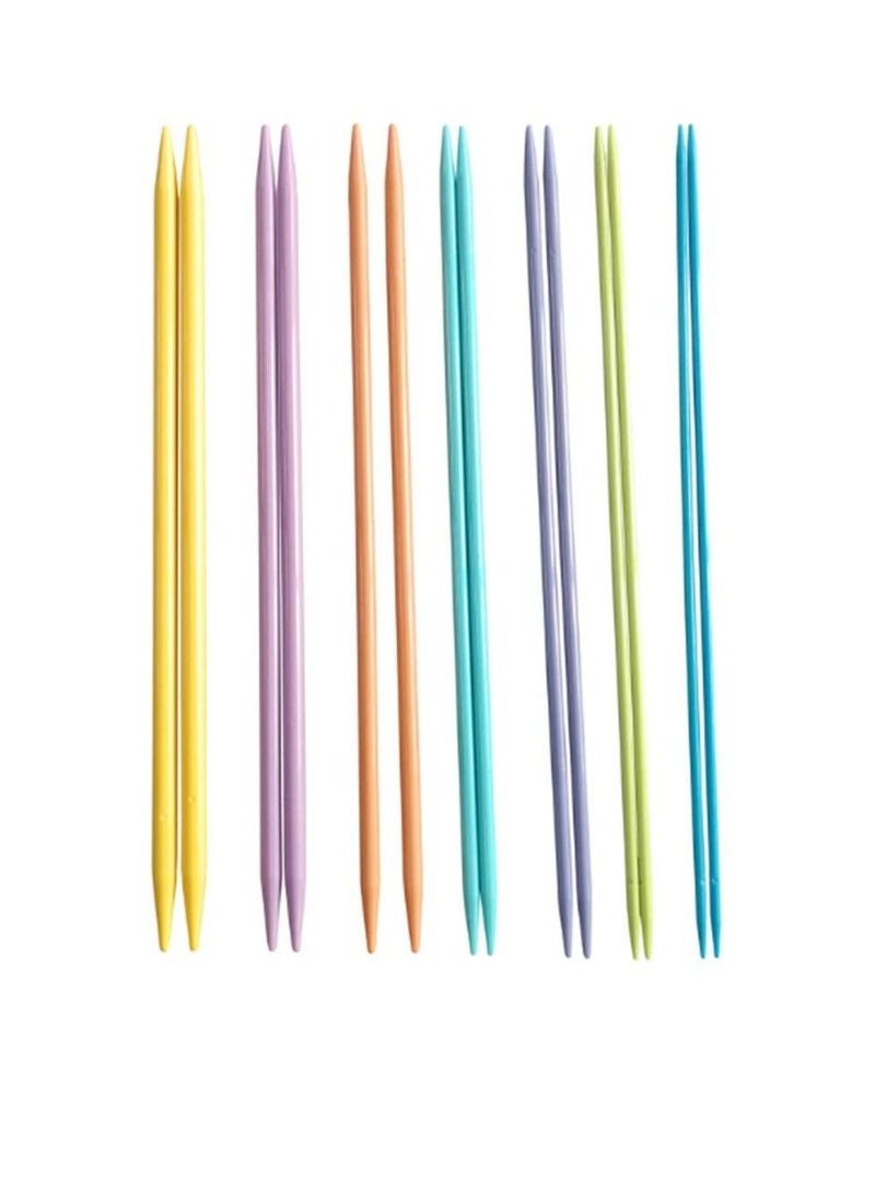 7 Pairs of Colorful Knitting Needles, 14 inch Long Double Pointed Plastic Knit Needle Set Different Sizes, Kit Yarn Weaving Tool for Making Sweater, Shawl, Scarf - Image 4