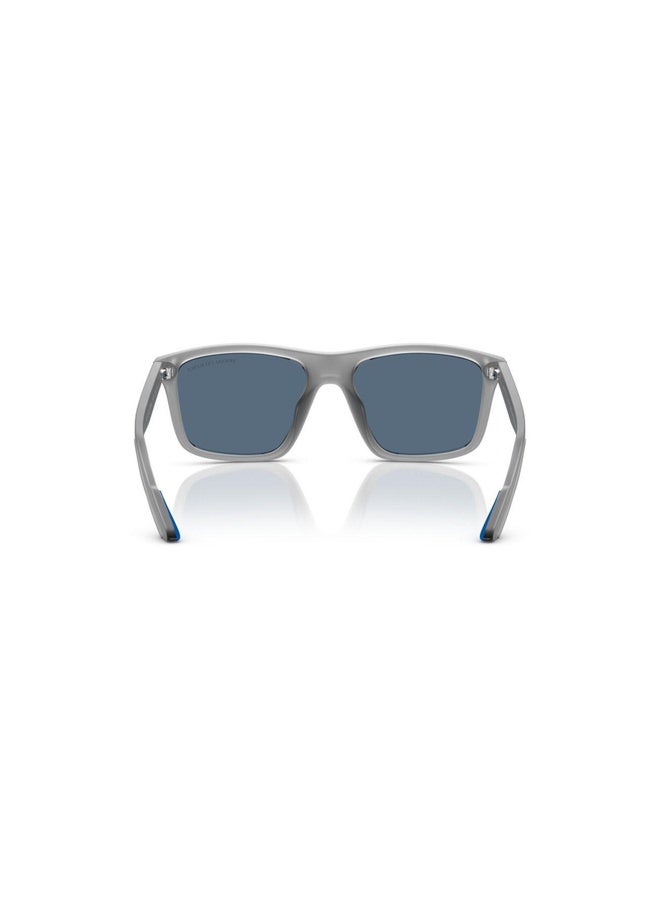 Armani Exchange Man SQUARE  SUNGLASSES- AX 4149SU - lense size:56mm - MATTE OPAL GREY - Image 4