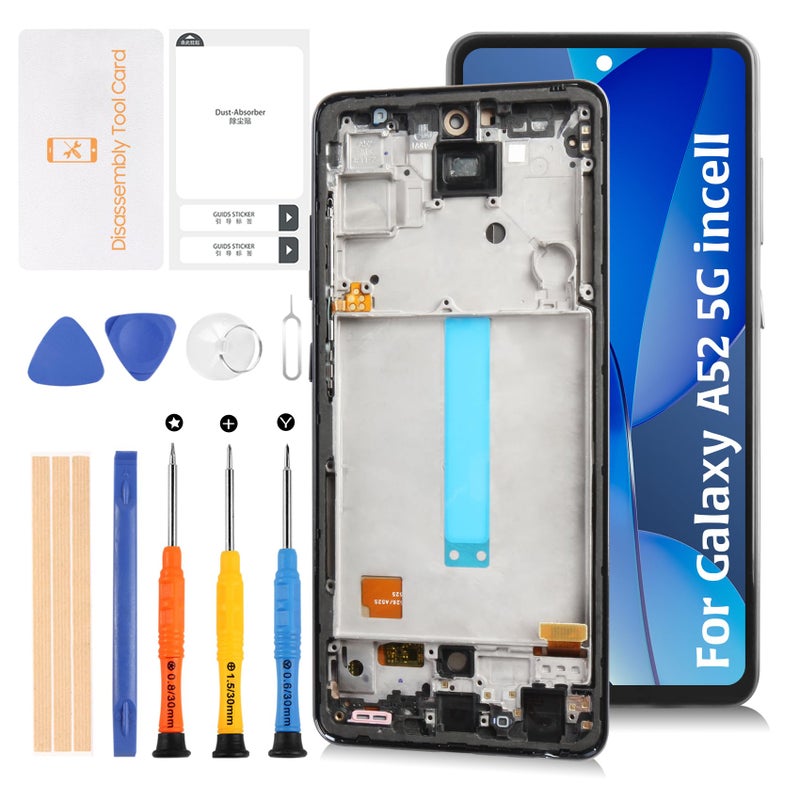 Olivechard Incell Screen Galaxy A52 5G a526 Screen with Frame Replacement Touch Screen Digitizer for Samsung Galaxy A52 5G 65 A526B A526BDS A5260 A526W A526U A526U1 Display Assembly with Tools Kit - Image 2