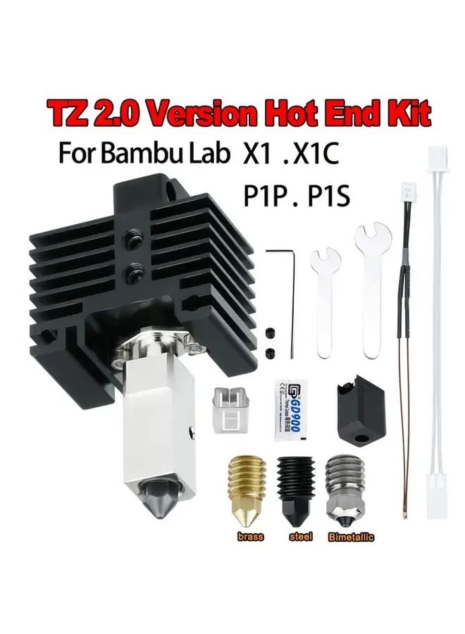 Bambu Lab V2 Hotend Upgrade Kit 2PCS 0 8mm Hardened Steel Nozzle Full Assembly - Image 2