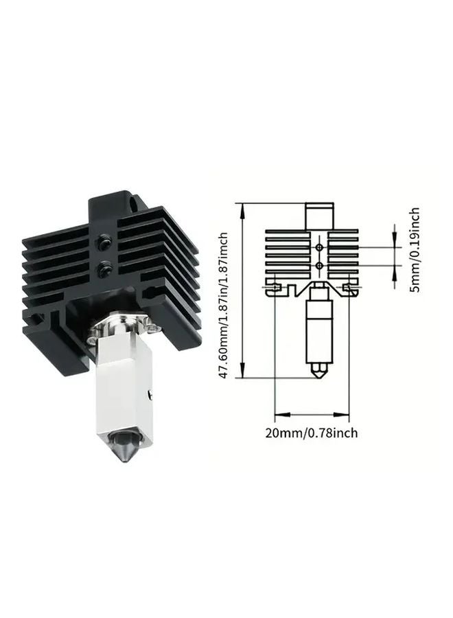 Bambu Lab V2 Hotend Upgrade Kit 2PCS 0 8mm Hardened Steel Nozzle Full Assembly - Image 3