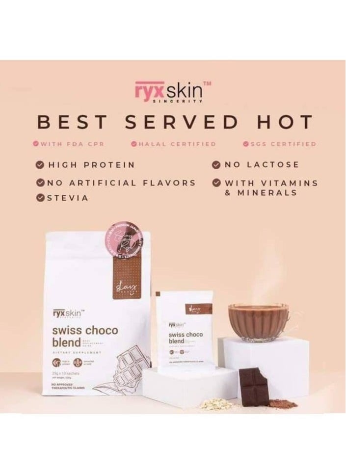 ryxskin sincerity - RYX swiss choco blend meal replacement drink, beauty burst collagen drink - Image 1