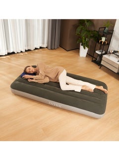 INTEX Intex Inflatable Mattress，Indoor and Outdoor Inflatable Air Mattress，Thickening Outdoor Camping Air Mattress Bed，Classic Black Downy Airbed，Comfortable and Soft 99*191*25CM  - Image 5