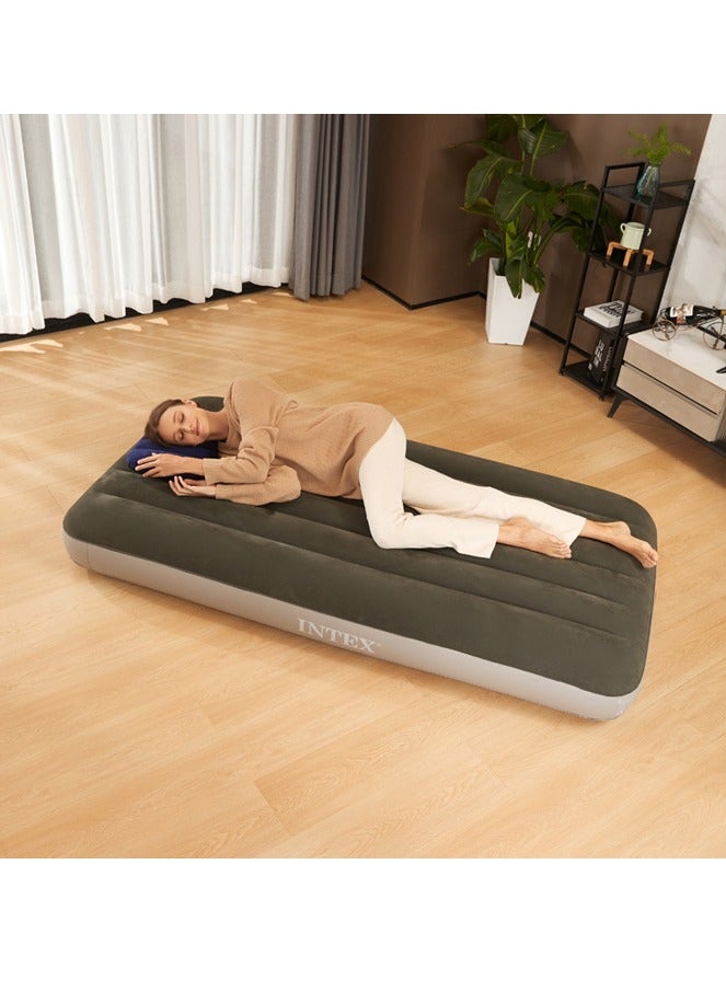 Intex Inflatable Mattress，Indoor and Outdoor Inflatable Air Mattress，Thickening Outdoor Camping Air Mattress Bed，Classic Black Downy Airbed，Comfortable and Soft 99*191*25CM - Image 5