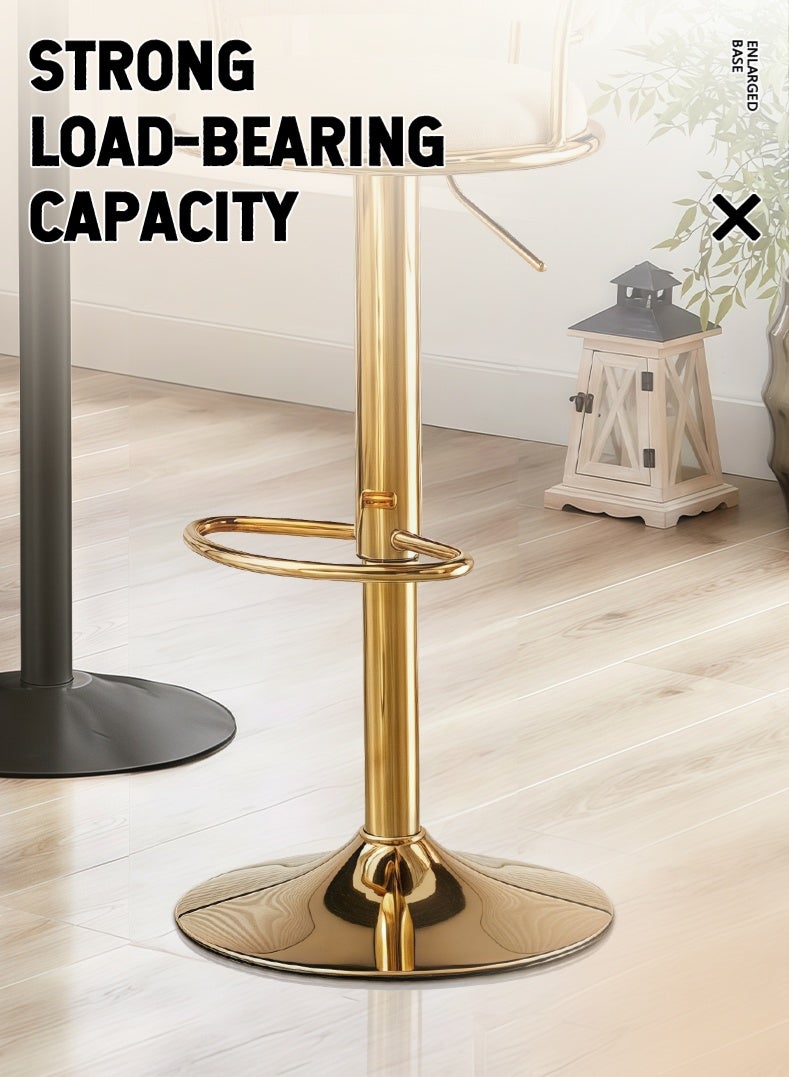 Swivel Bar Stools, Adjustable Counter Height Barstools Bar Chairs Modern Counter Stool - Image 3