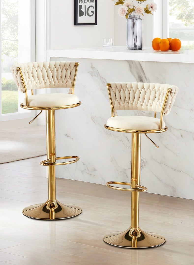 Swivel Bar Stools, Adjustable Counter Height Barstools Bar Chairs Modern Counter Stool - Image 1