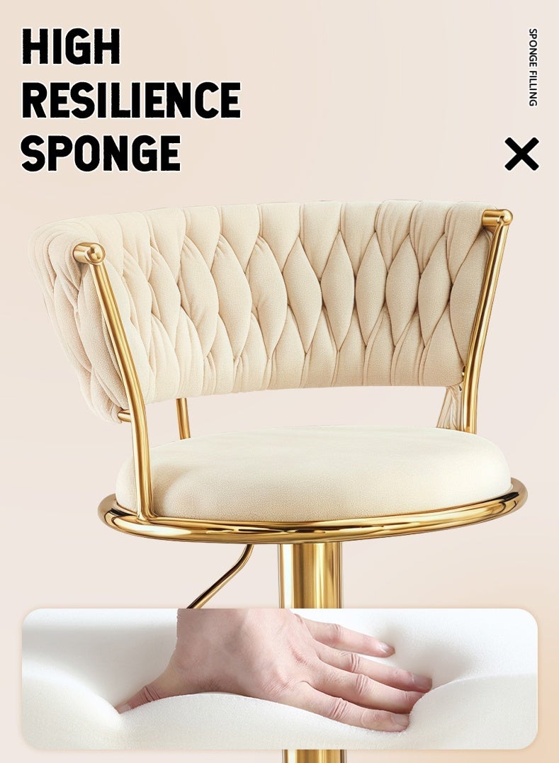 Swivel Bar Stools, Adjustable Counter Height Barstools Bar Chairs Modern Counter Stool - Image 4