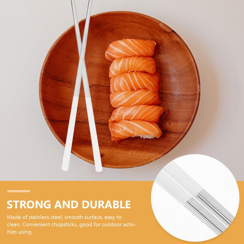 Stainless Steel Chopsticks Set 5 Pairs 23 5Cm Non Slip Heat Resistant for Kitchen Dining Camping - Image 5