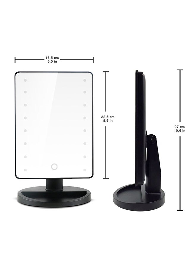 LED Light Portable Makeup Mirror Black - Image 5