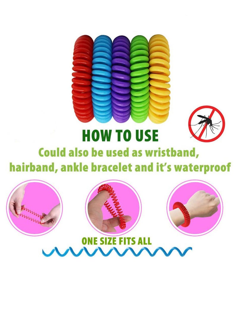 Generic 10 Pack Mosquito Repellent Bracelet Waterproof Deet-free Wristband Random Colors for Kids Adults  - Image 4