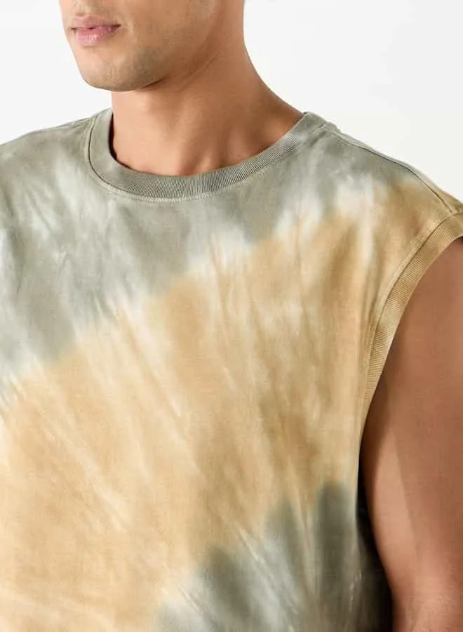 Lee Cooper Lee Cooper Tie-Dye Print Oversized Sleeveless T-shirt