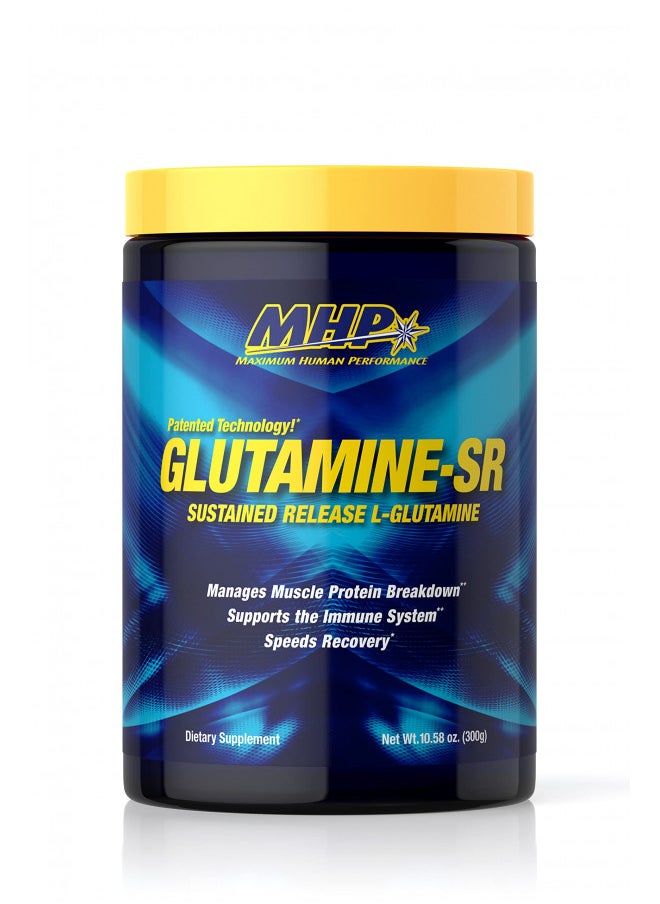 Maximum Human Performance MHP 12-Hour Muscle Feeder, Glutamine-SR, Unflavored, 10.6 oz (300 g)  - Image 1