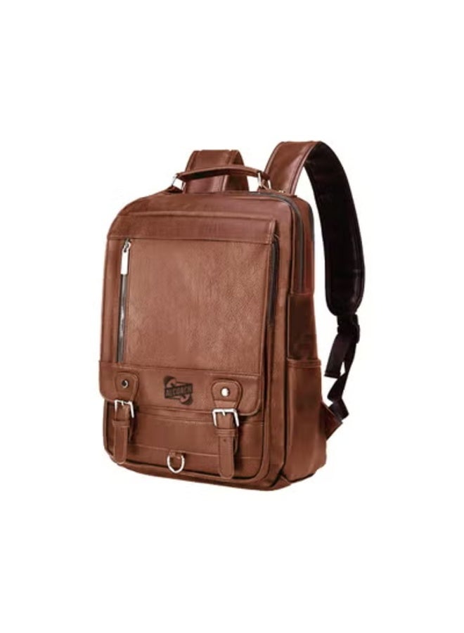 Alcoach Leather Briefcase withJeep Laptop Pocket Backpack with Adjustable Straps Lightweight Leather Briefcase Multiple Compartments Double Zippers Secure for Laptops and Tablets - Image 3