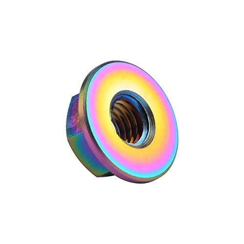 Wanyifa Titanium DIN6923 M5 M6 M8 M10 M12 M14 M16 Hex Flange Nuts Pack of 6 (M5 Pitch 0.8mm, Rainbow) - Image 5
