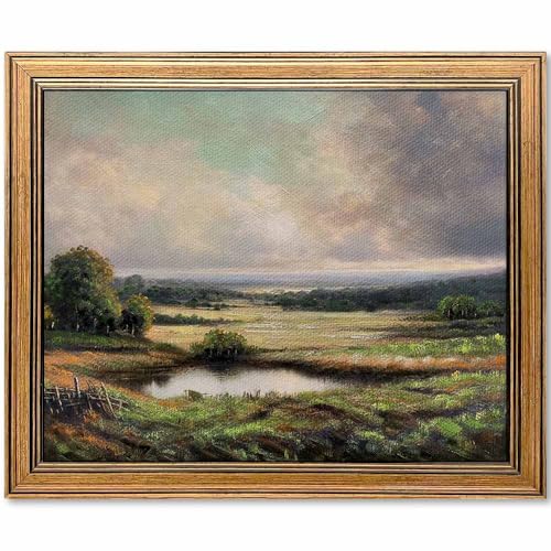 Yeechine Gold Framed Vintage Wall Art Classical French Landscape Mountain Painting for Living Room Farmhouse Wall Decor (Velley, 10" L x 8" W) - Image 5