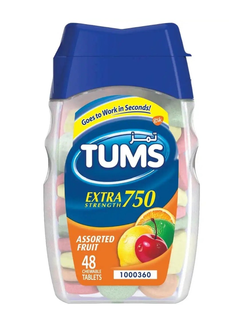 TUMS Tums Pack Of 3  Extra Strength 750mg 48 Chewable Tablets  - Image 2
