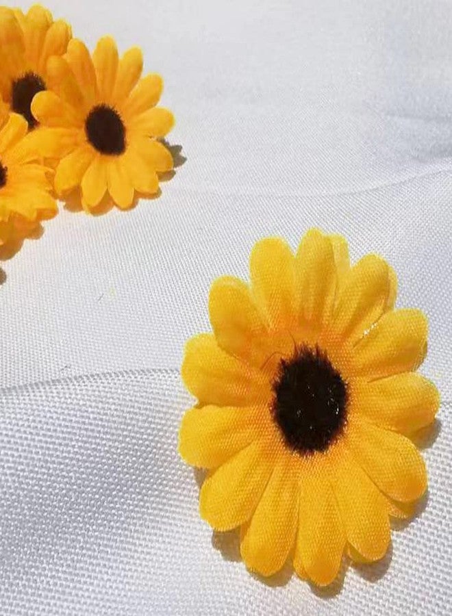 Backgarden [12 Packed] Women Sweet Mini Sunflower Side Hair Clip Beach Wedding Flower Bridesmaid Hair Accessory - Image 5