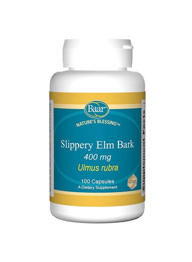 Baar Nature’s Blessing Slippery Elm Bark Capsules, 400 mg Potent Herbal Supplement for Men & Women, Supports Digestive Comfort, Gut Health and Toxin Removal, 100 per Bottle - Image 1