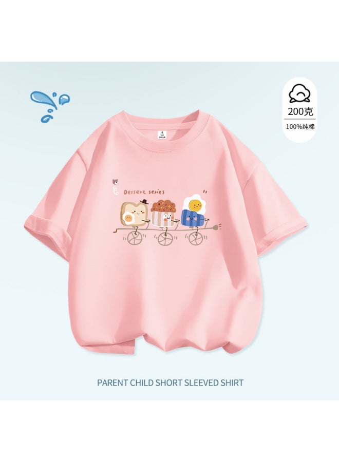 Girls' New Style Pure Cotton Short-sleeve Versatile Round-neck Summer Top, Base Layer T-shirt For Young Children, 100% Cotton Half-sleeve Shirt